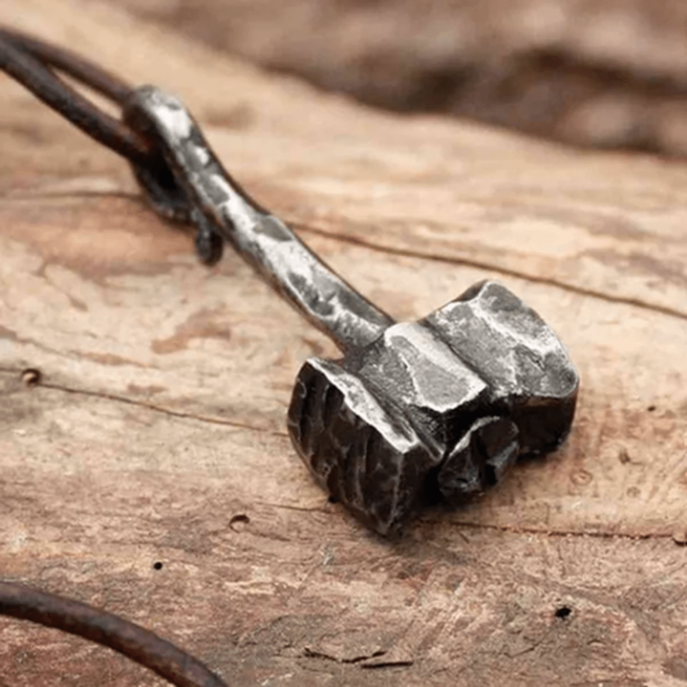 Nordic Viking Amulet Pendant Necklace - Leather Curious Things