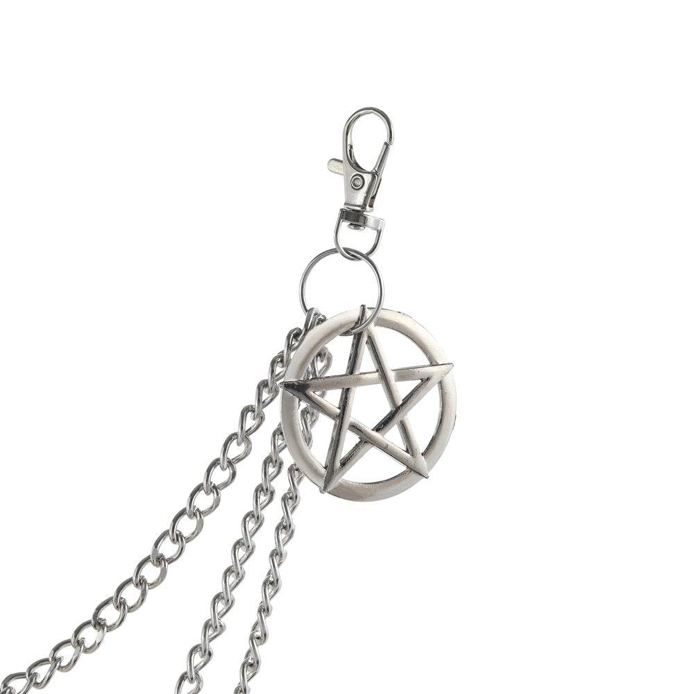 Chain Pentagram Keychains Curious Things