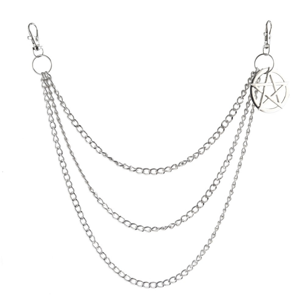 Chain Pentagram Keychains Curious Things
