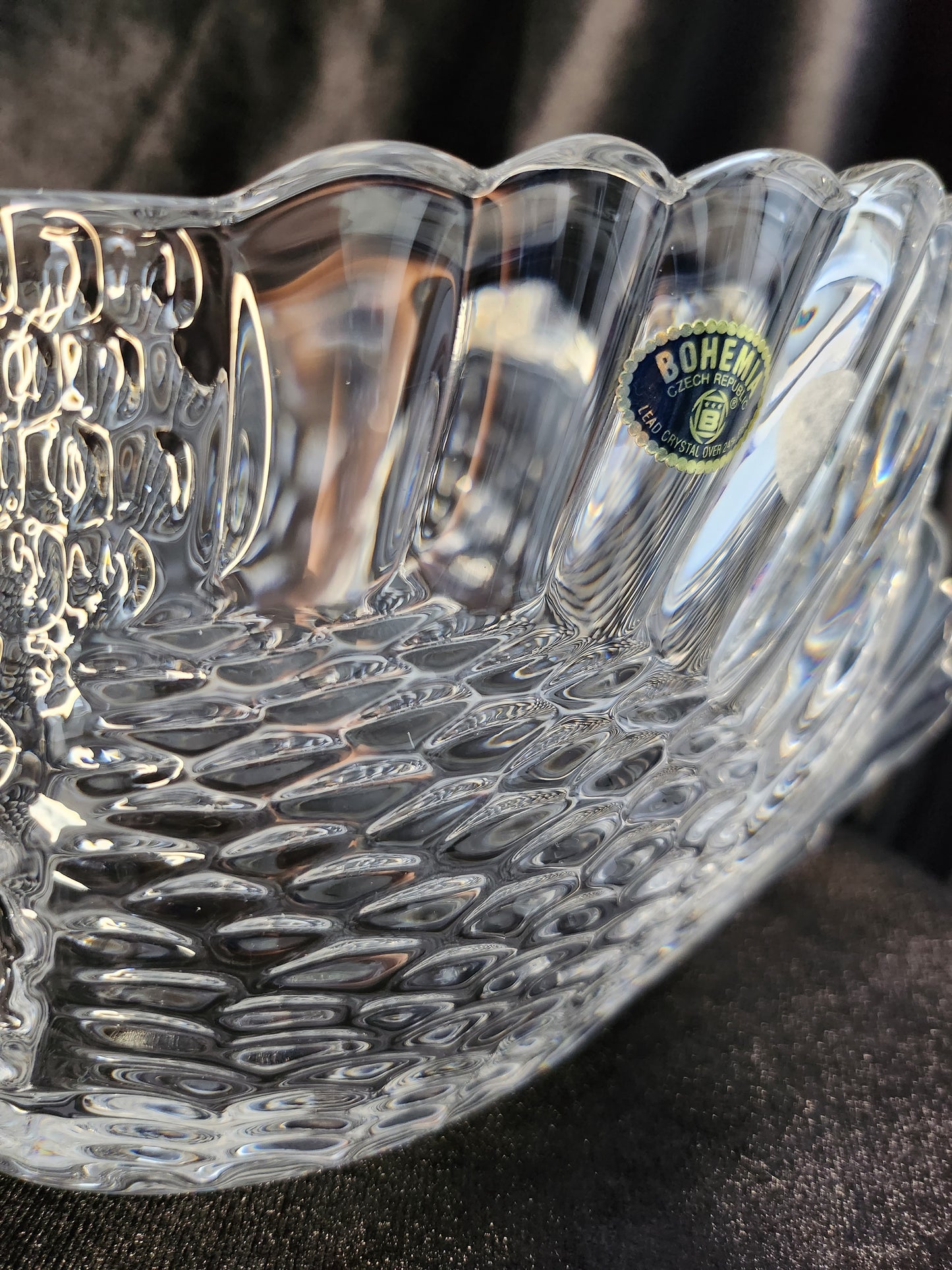 Bohemia Crystal Swan Centerpiece Bowl
