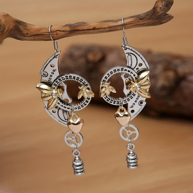 Steampunk Bee Style Drop Earrings Curious Things