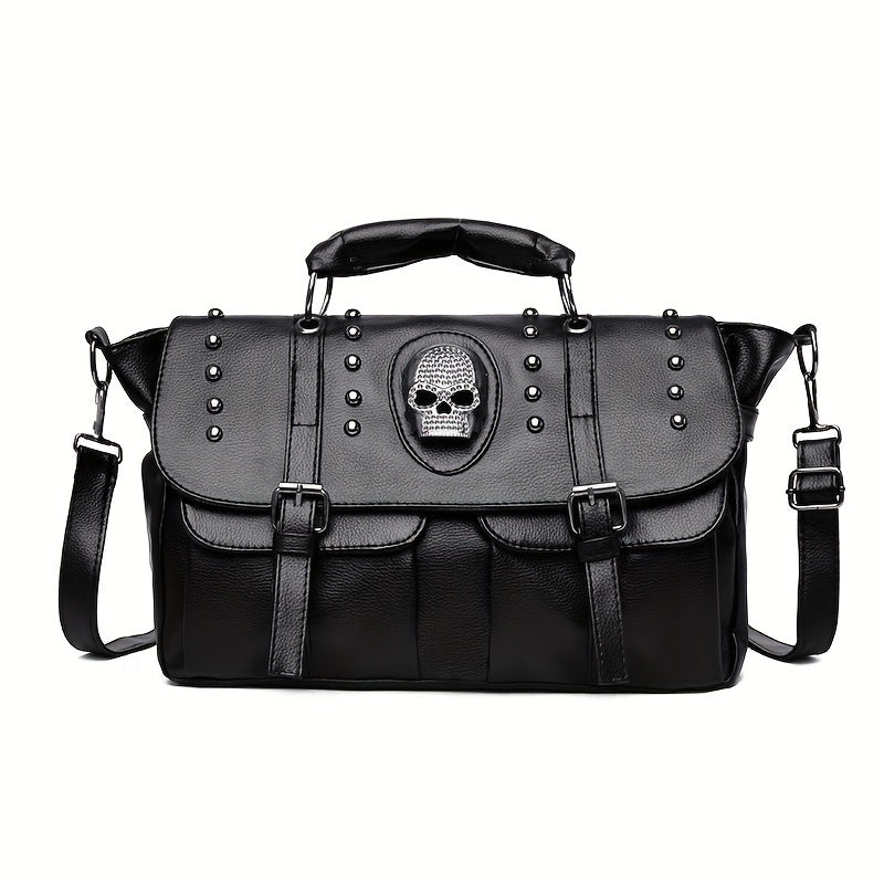 Skull Studded Messenger Bag Curious Things
