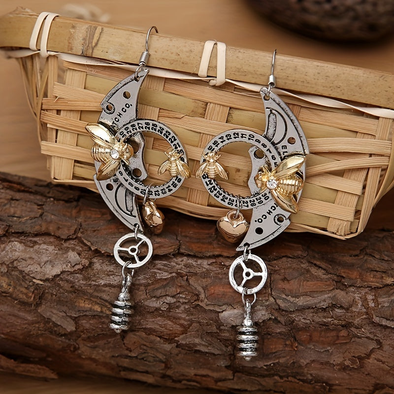 Steampunk Bee Style Drop Earrings Curious Things