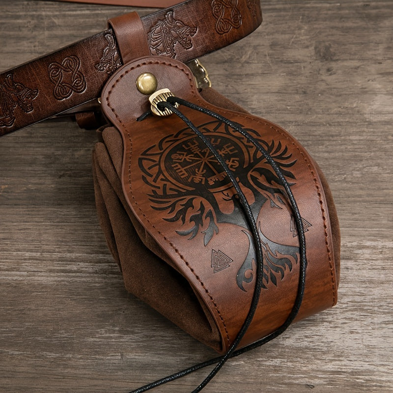 Drawstring Leather Belt Pouch Waist Bag Belt Pouch Curious Things