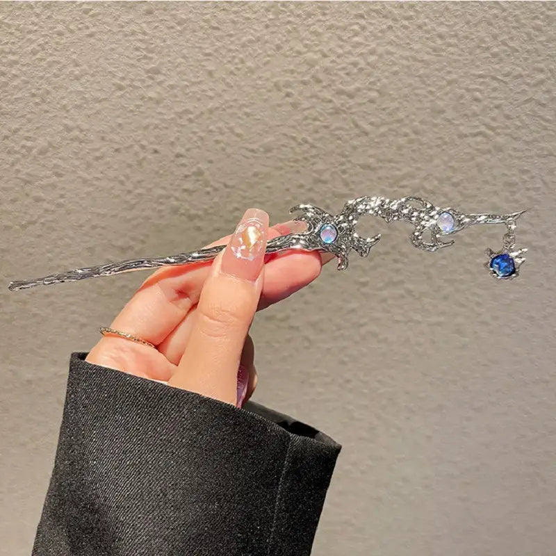 Moonstone Hairpin Curious Things Silver