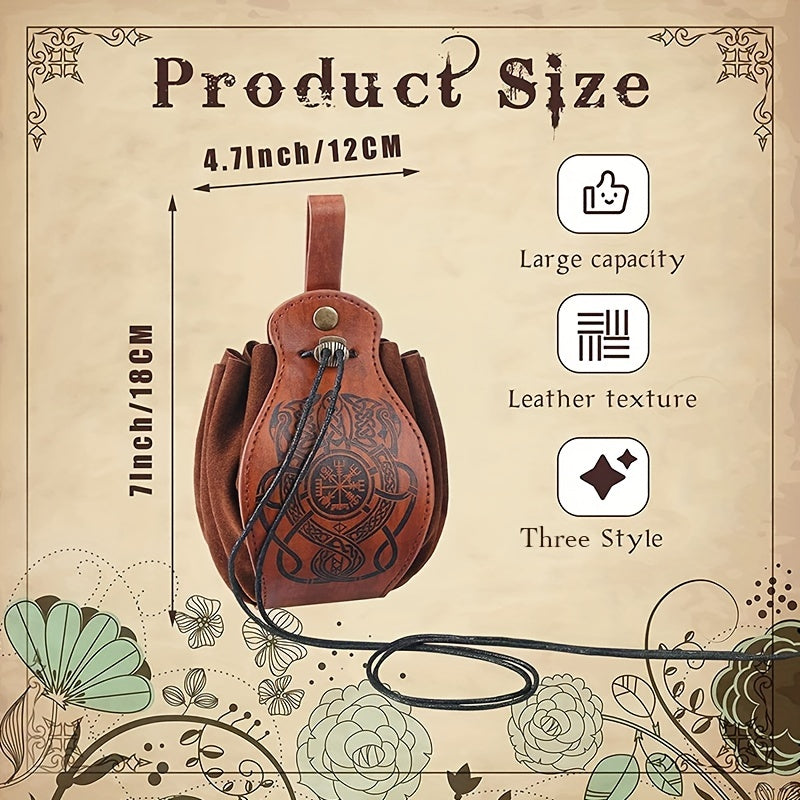 Drawstring Leather Belt Pouch Waist Bag Belt Pouch Curious Things