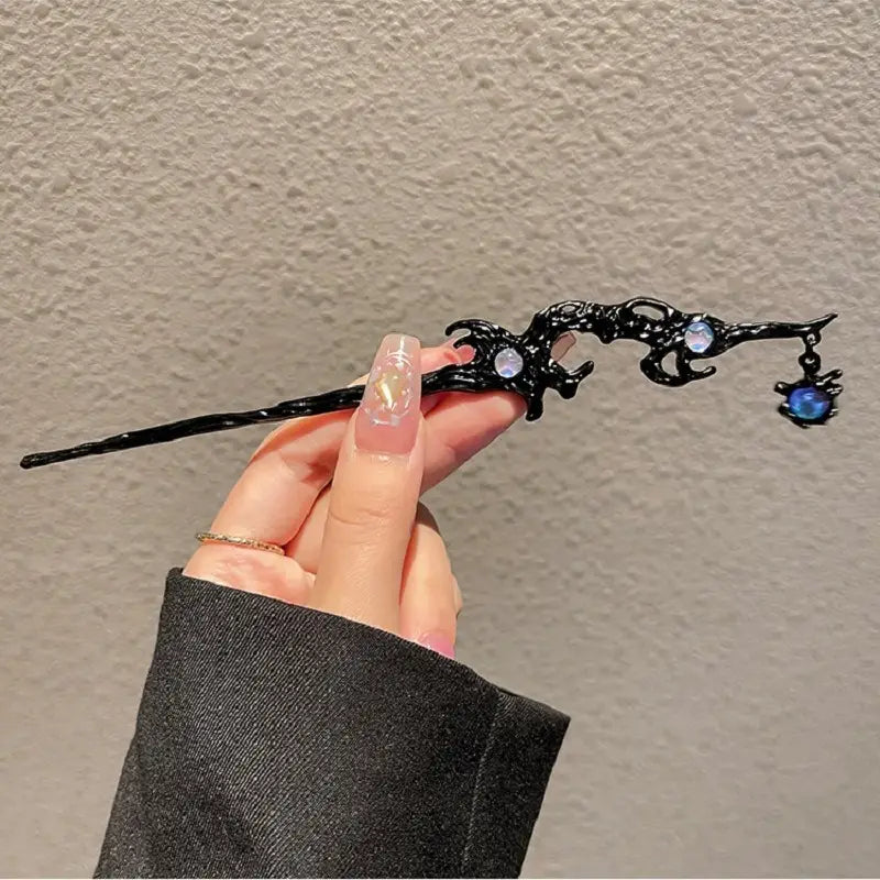 Moonstone Hairpin Curious Things Black