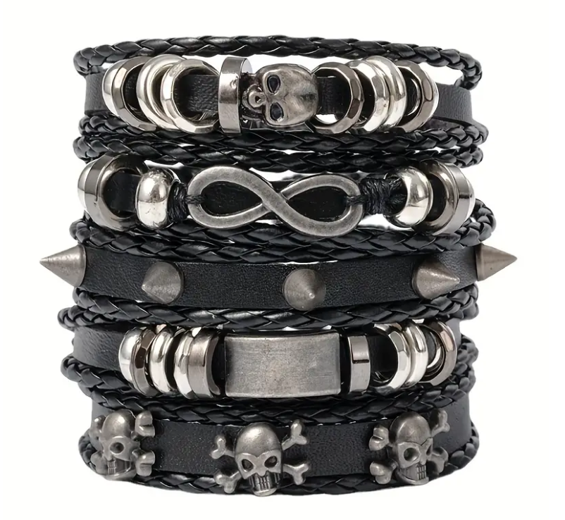 Vintage Adjustable Multilayer Leather Braided Bracelets