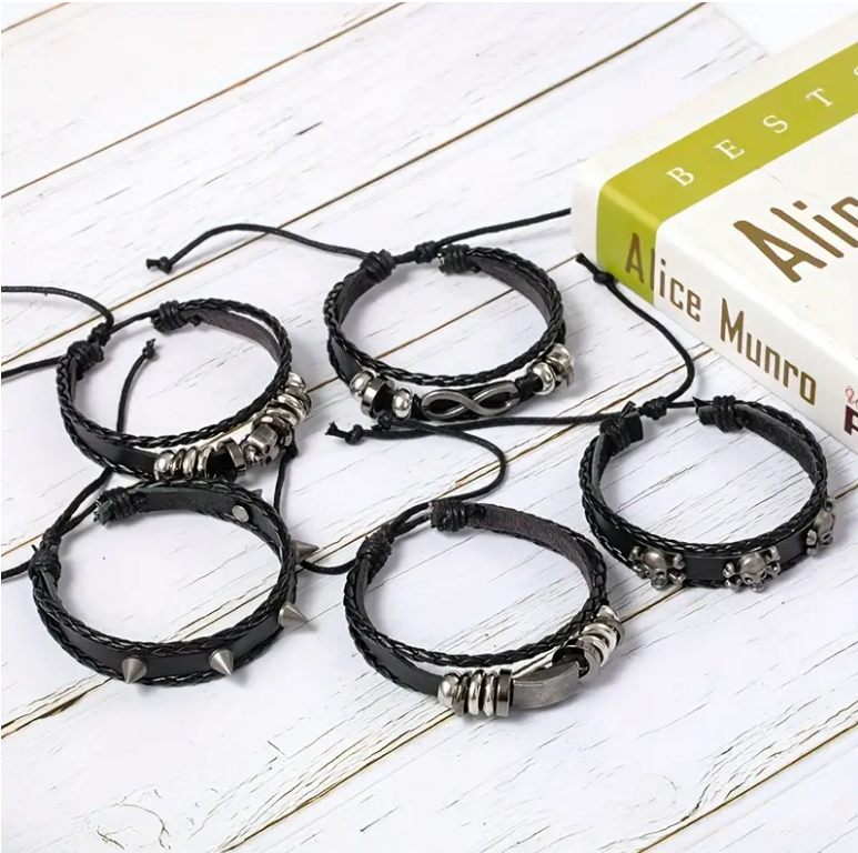Vintage Adjustable Multilayer Leather Braided Bracelets