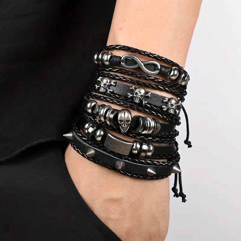 Vintage Adjustable Multilayer Leather Braided Bracelets