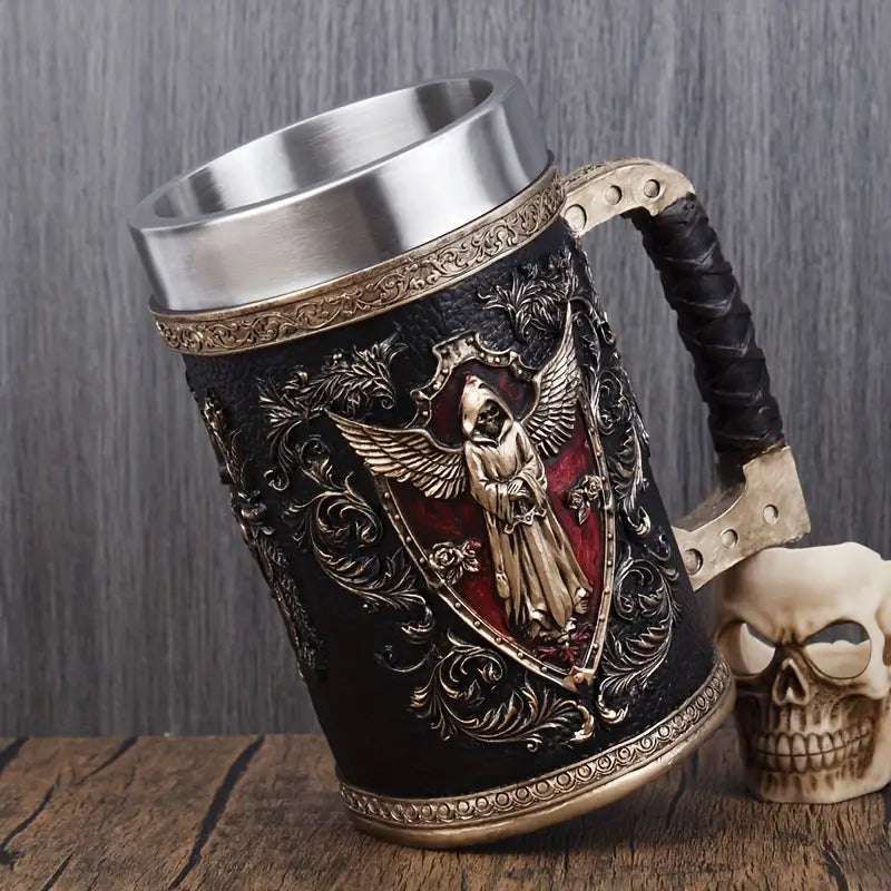 Exquisite 600ml Tankard Mug - Stainless Steel Tankard Curious Things