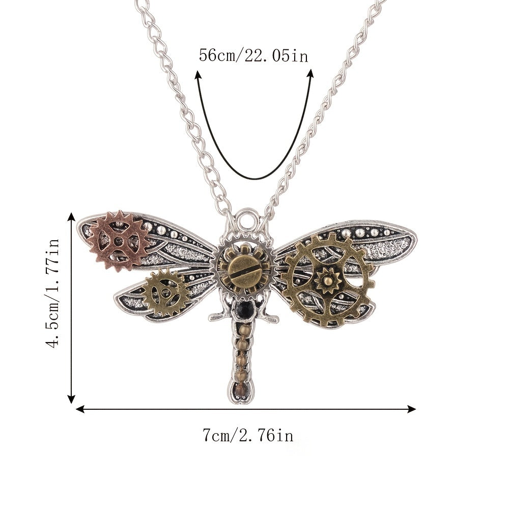 Steampunk Retro Dragonfly Pendant Curious Things