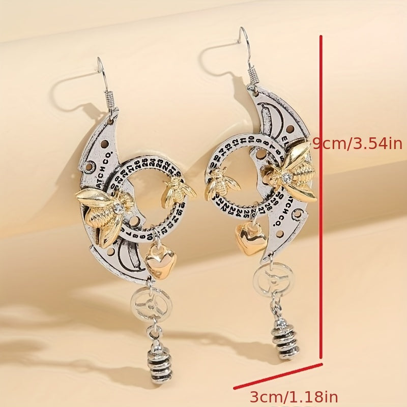 Steampunk Bee Style Drop Earrings Curious Things