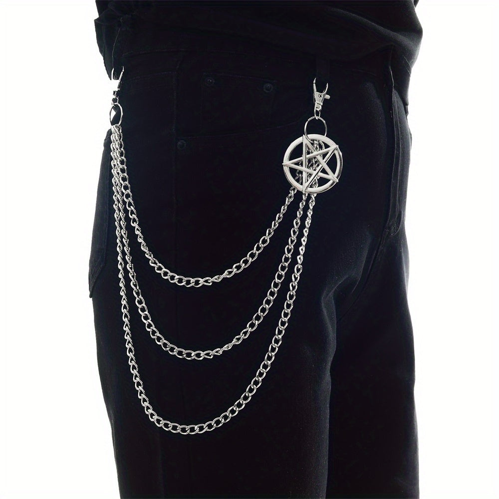Chain Pentagram Keychains Curious Things