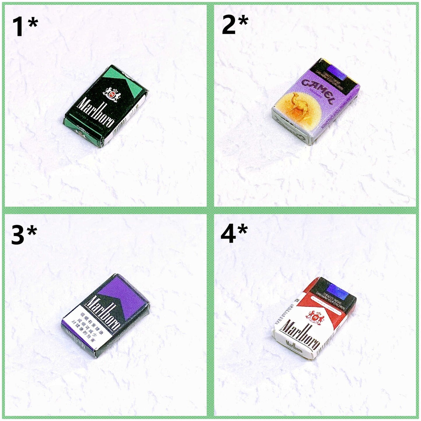 Cute 4pc Miniature Cigarette Boxes