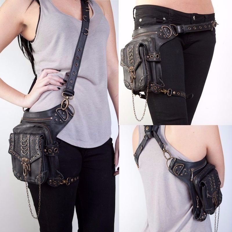 Steampunk Leather Shoulder Bag Steampunk Curious Things
