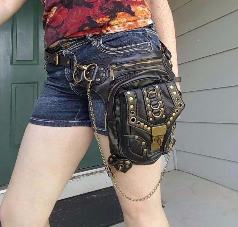 Steampunk Leather Shoulder Bag Steampunk Curious Things