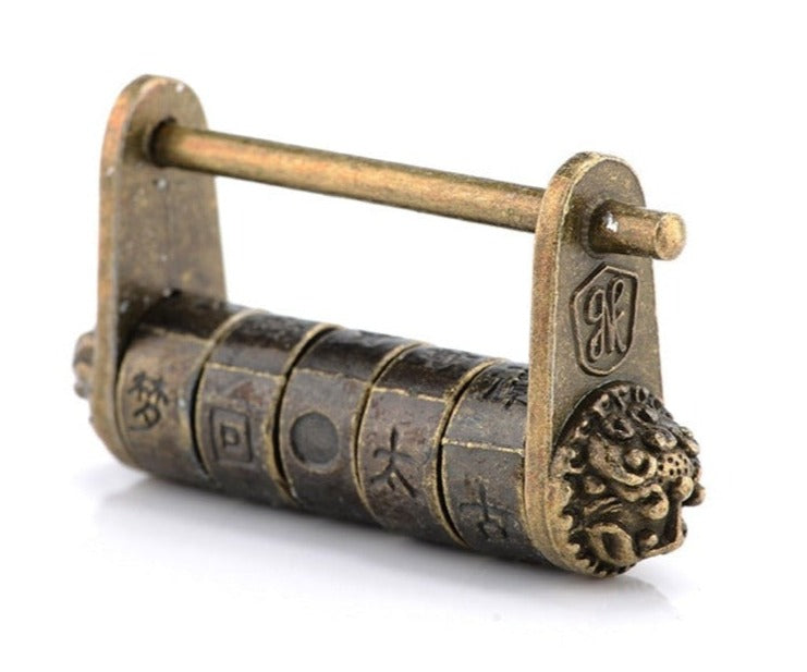 Chinese Vintage Bronze Keyed Padlock Curious Things