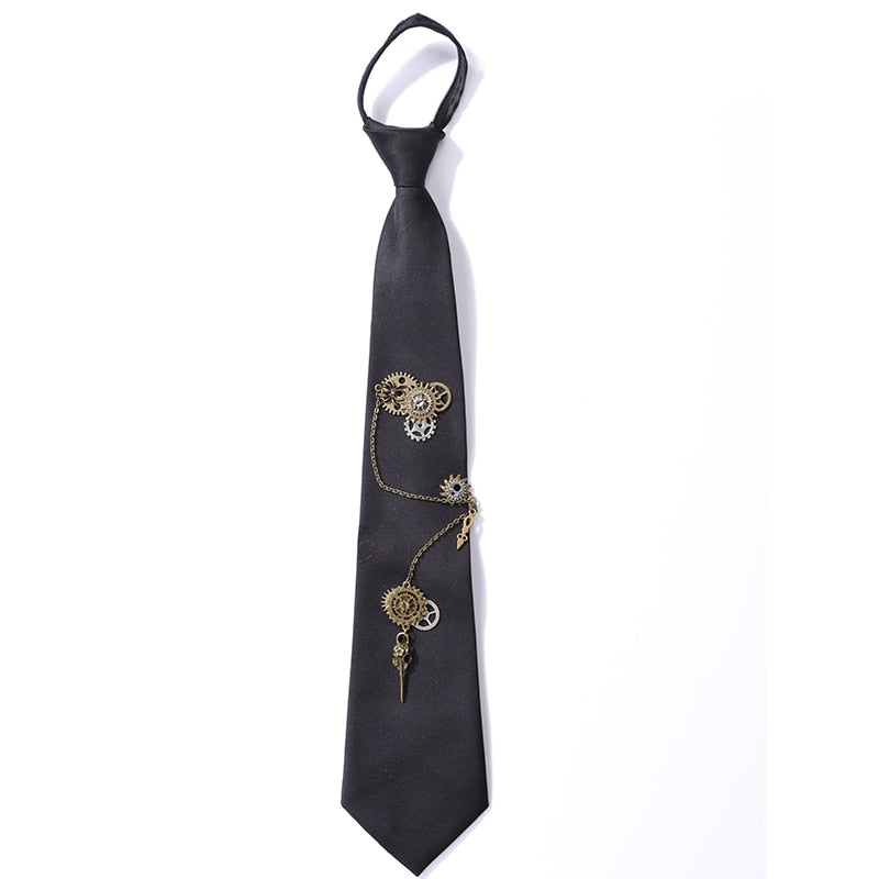 Tie Steampunk Gothic Gear Necktie Steampunk Curious Things