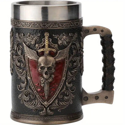 Exquisite 600ml Tankard Mug - Stainless Steel Tankard Curious Things   