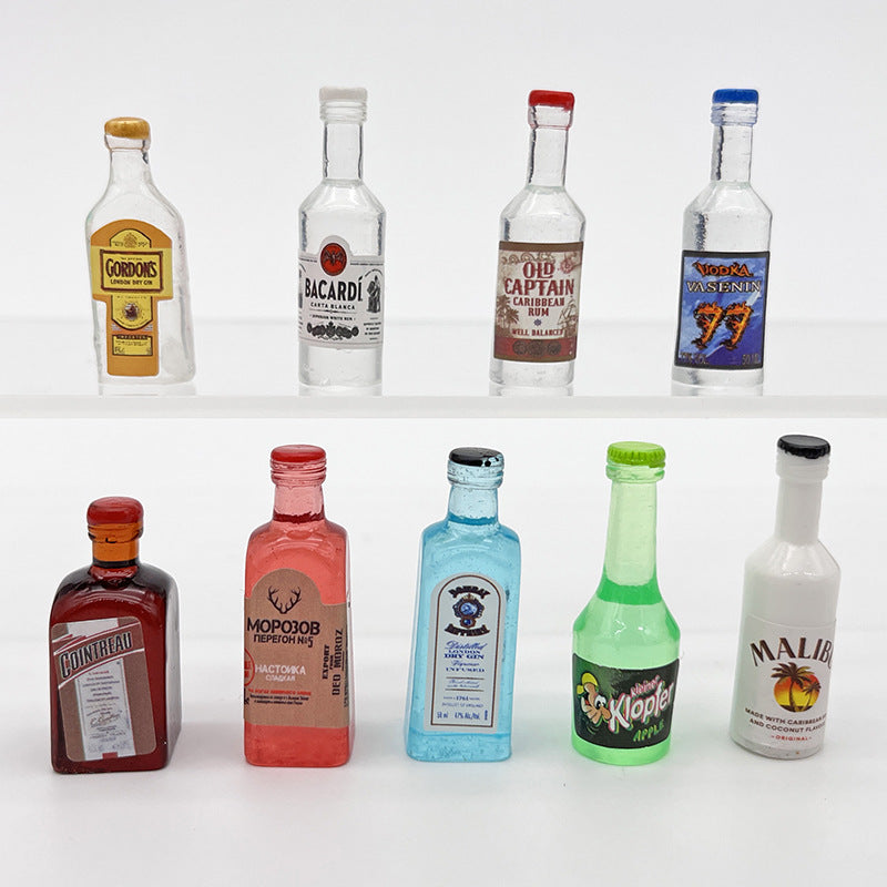 Cute 10pc Mini Resin Liquor Bottles  Curious Things   