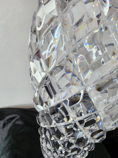 Large Diamond Cut Crystal Vase