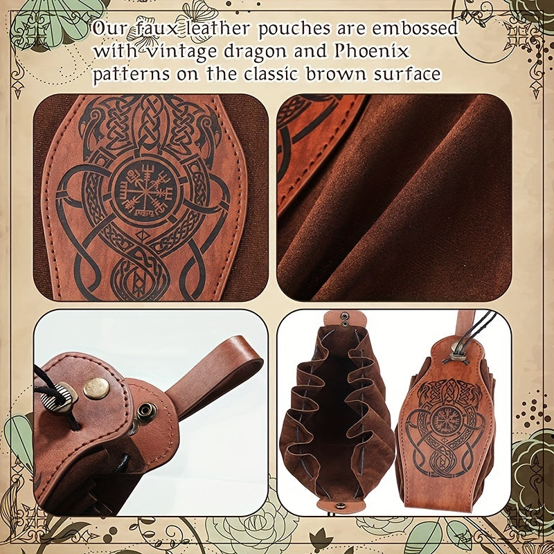 Leather pouch bag on sale with waist belt