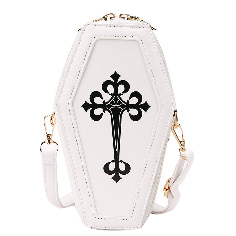 Small Crossbody Purse For Girls Gothic Skull Pu Leather Cross Body