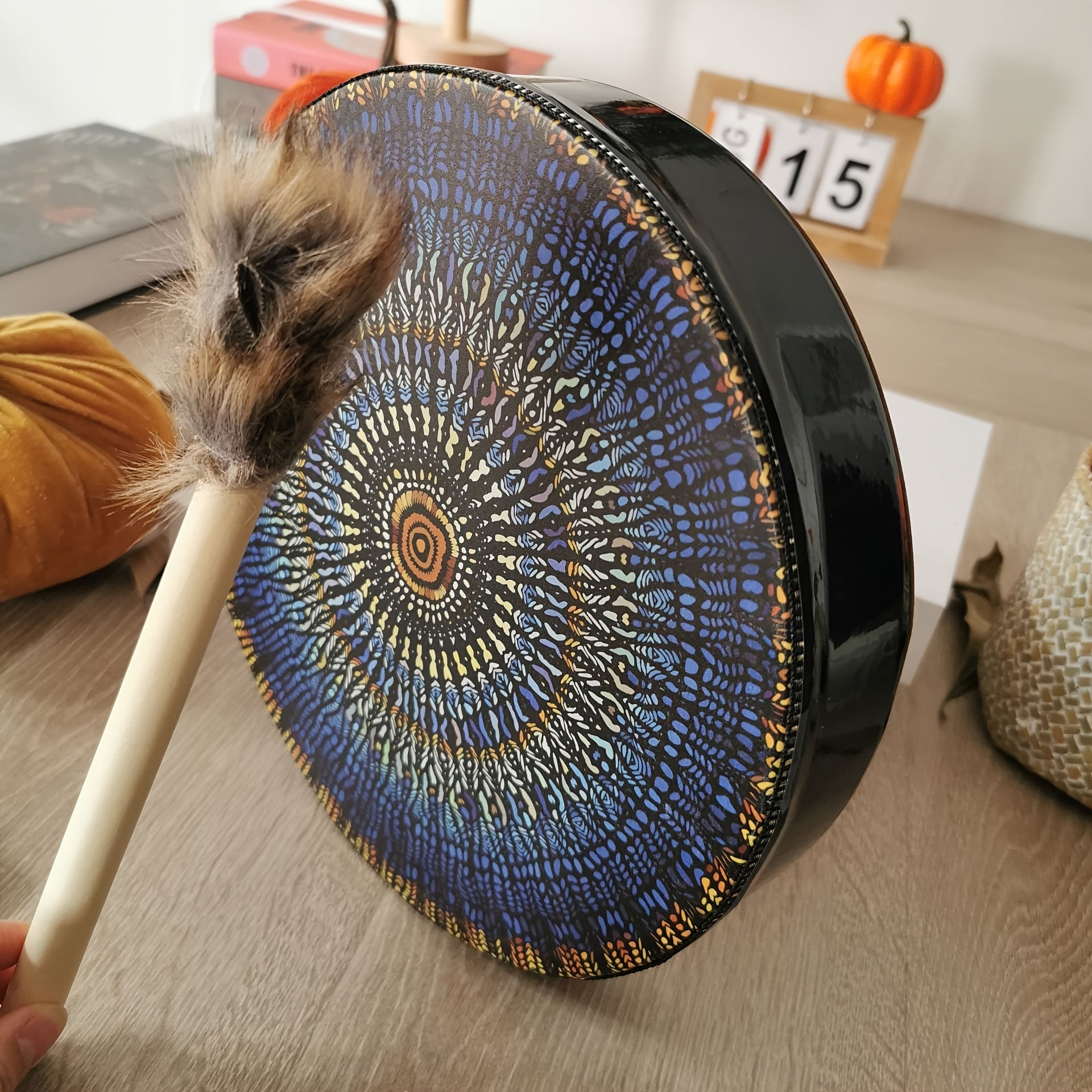 Beautiful Wooden Shaman Drum  Curious Things   