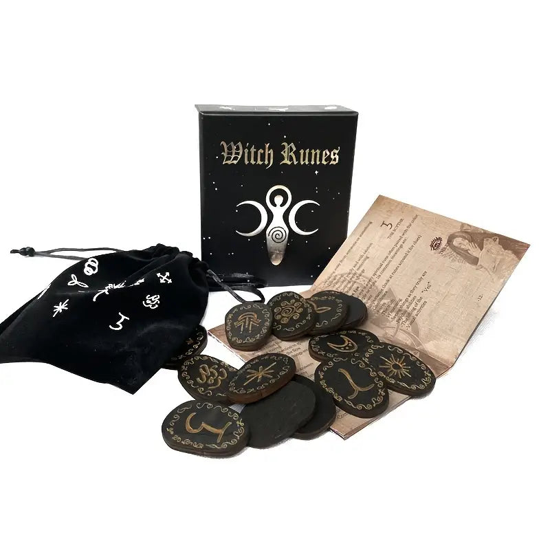 Thing Rune 14pc Rune Set - Wood Engraved Runes – Curious Things