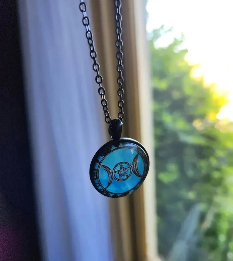 Blue Moon Witch Pendant  Curious Things   