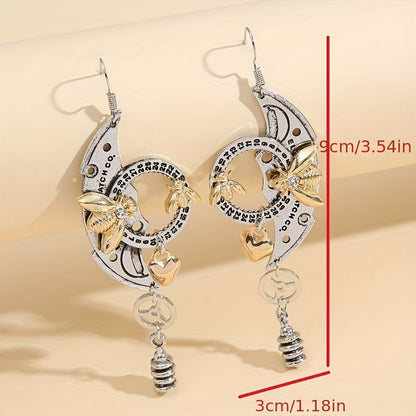 Steampunk Bee Style Drop Earrings  Curious Things   