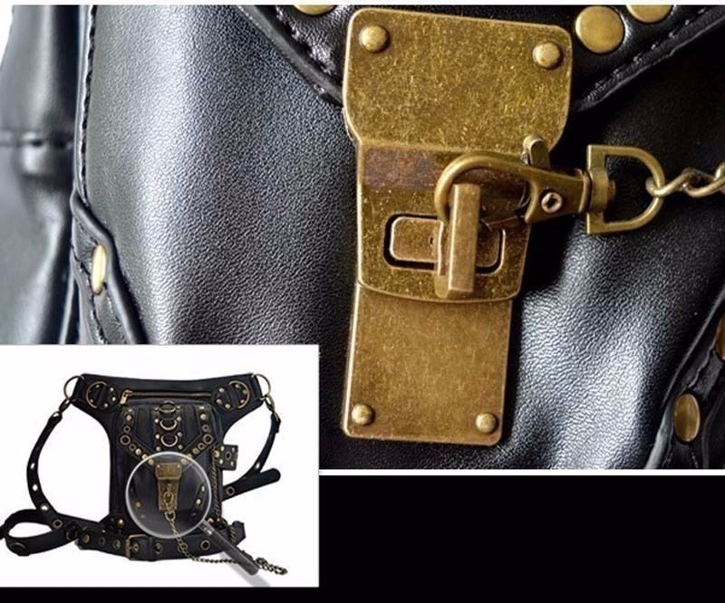 Steampunk Leather Shoulder Bag Steampunk Curious Things   